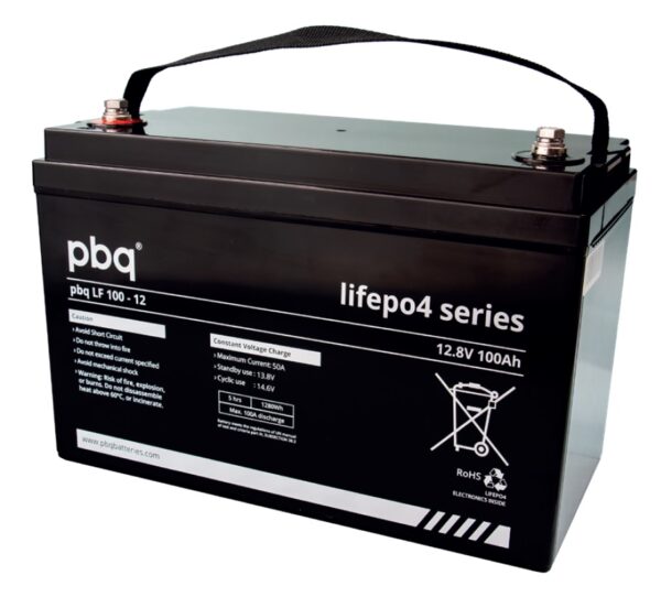 PBQ 100-12 LiFePO4 12.8v 100Ah Lithium Ferro Phosphate Battery